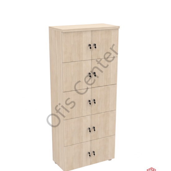 10 Gözlü Öğretmen Dolabı 75x190 cm